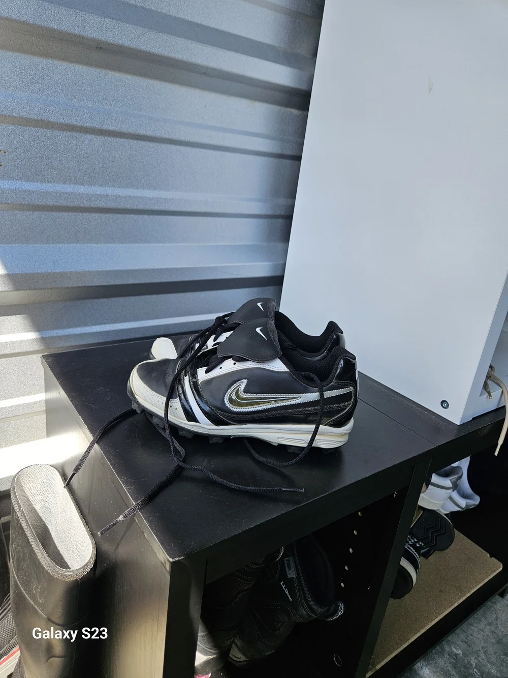 Nike Baseball Cleats Black White Molded Cleats Men's Size 7 Style 333780-011
